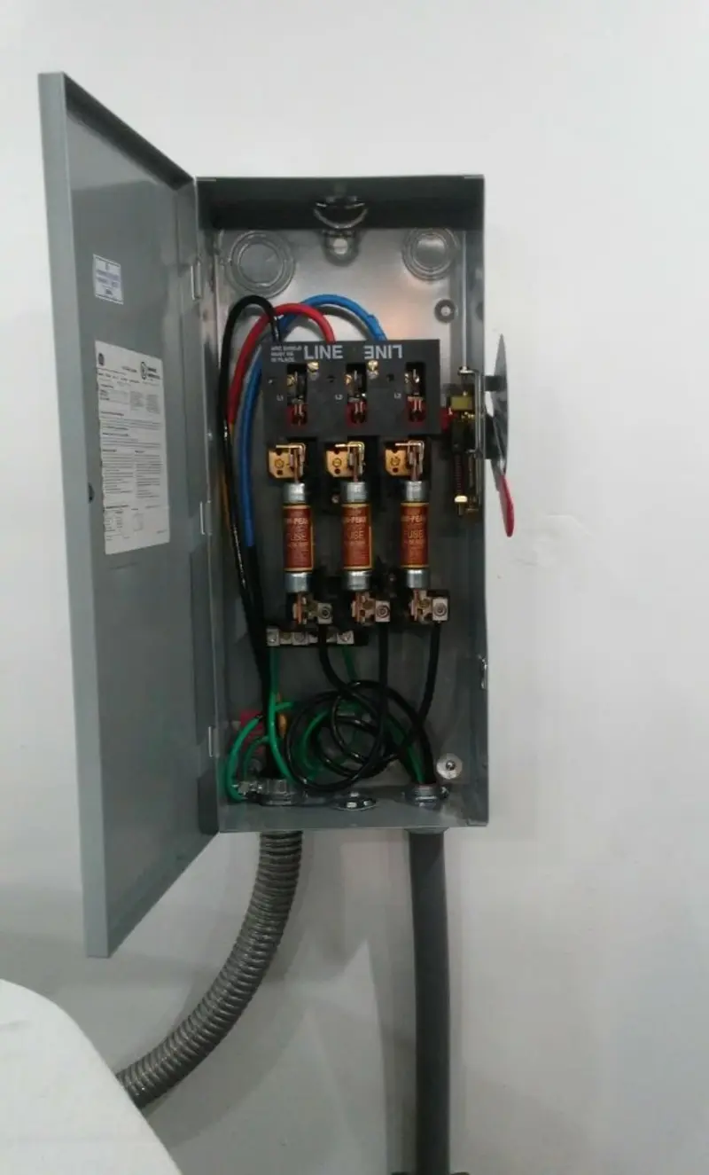 Three-phase disconnect switch installed for Electrical Wiring & Rewiring in Schuylkill